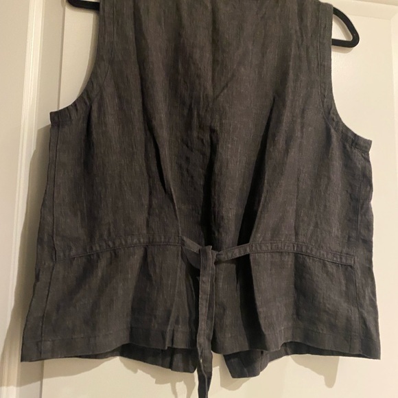 Eileen Fisher Linen Vest Size S NWT - Picture 3 of 5